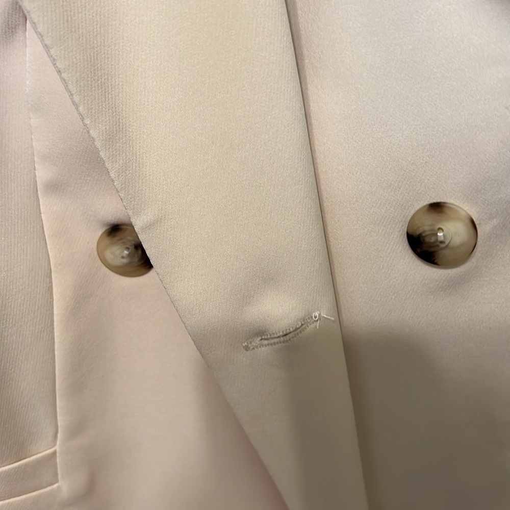 Figl Double Button Cream Lined Blazer Size Xl - image 2